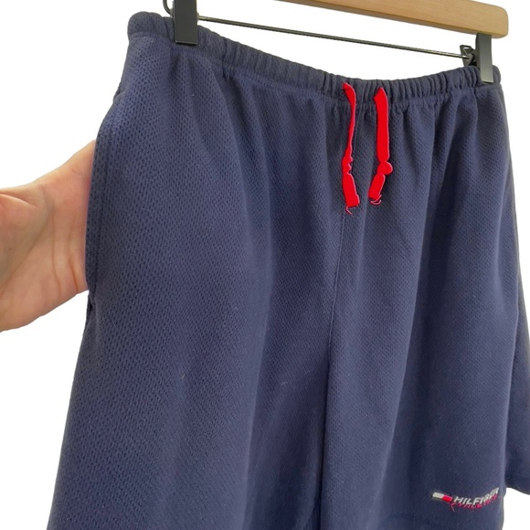 Vintage 2000 Tommy Hilfiger Athletic Shorts Drawstring Waist Jersey Cotton | M - Picture 3 of 7